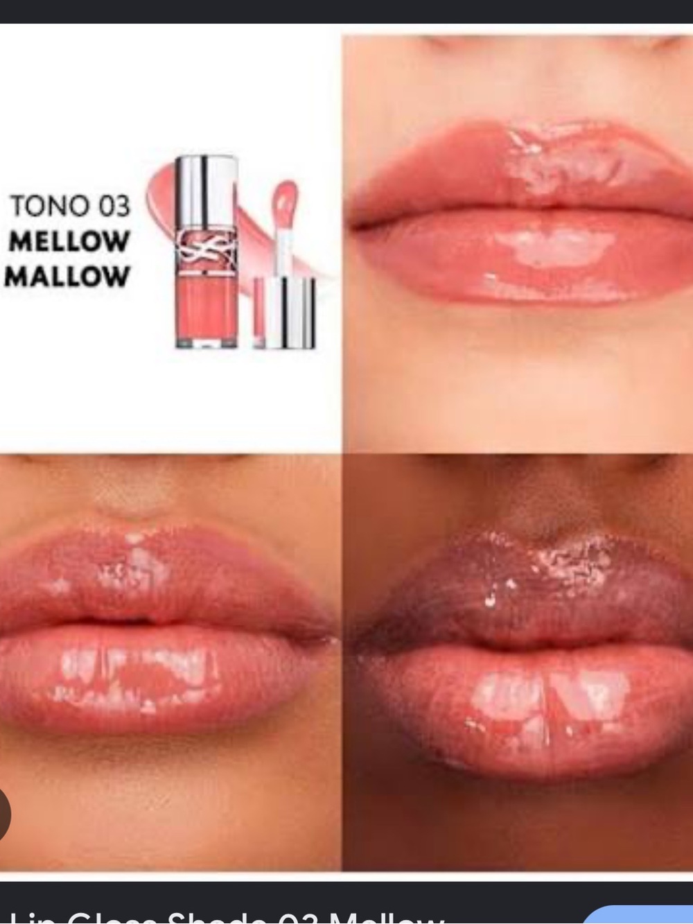 YSL 3 Mellow Mallow plumping lip oil Lip Gloss